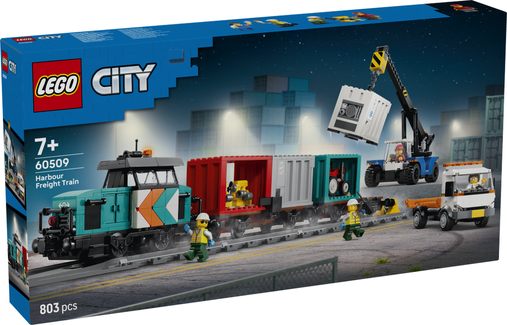LEGO City Harbor Freight Train with Crane & Truck | 60509