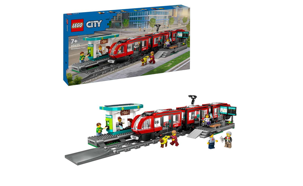 LEGO City Downtown Streetcar and Station | 60423